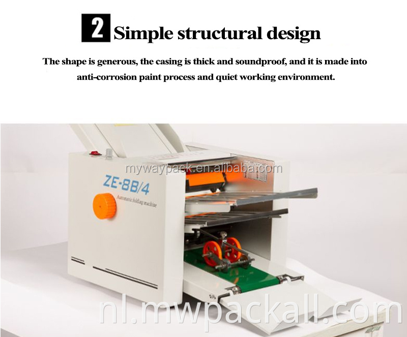 A4 maat twee platen map automatisch boekje maker papier vouwmachine met geëxporteerde standaard